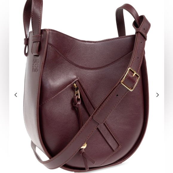 Loewe Hammock Slice Bag in Dark Burgundy NWT - Picture 2 of 9